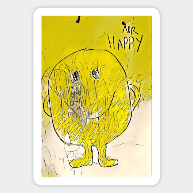 Mr  Happy Sticker by Tovers